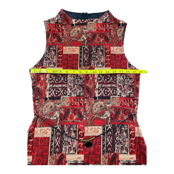 Connected Apparel Womans Patchwork Sleeveless Top Size M Corporate Old Money - Picture 6 of 9